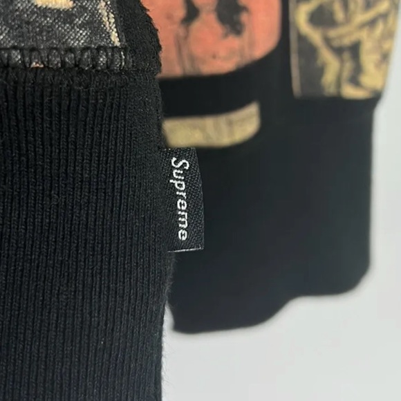 RARE Supreme Thrills All Over Print Hoodie Men’s S Black SS17 Playboi Carti - Picture 4 of 11